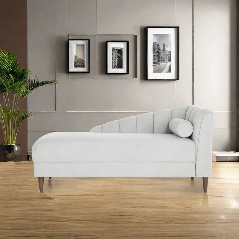 Chaise de luxe en bouleau massif, Orienté à droite, Gris clair