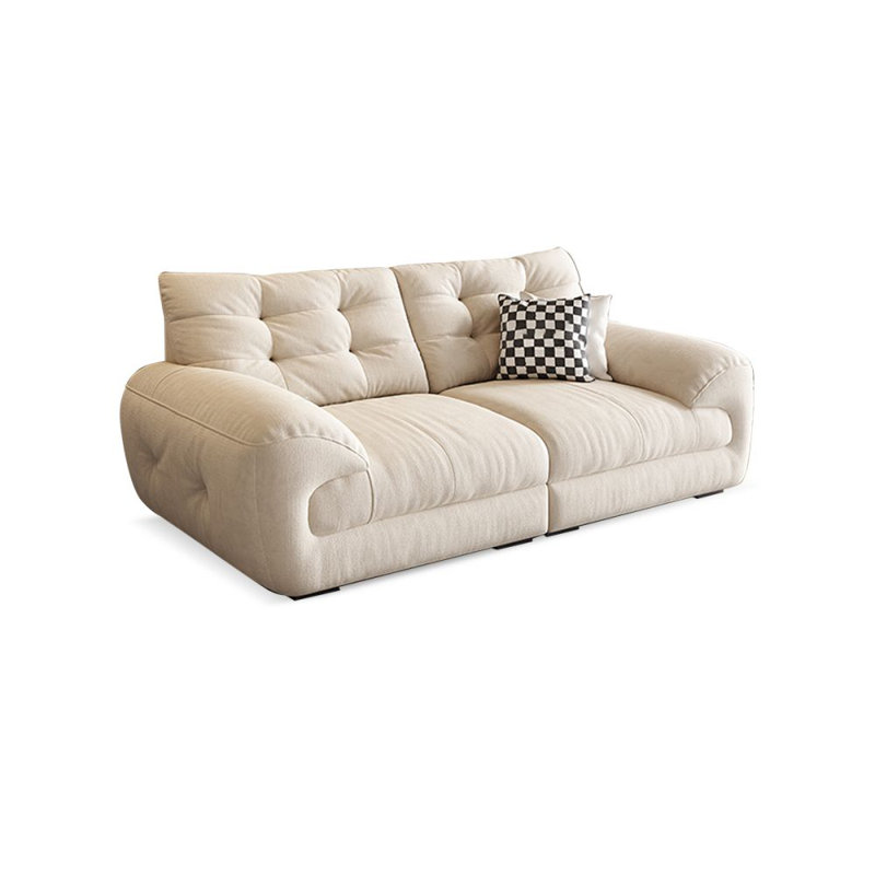 Canapé modulaire en chenille blanc crème