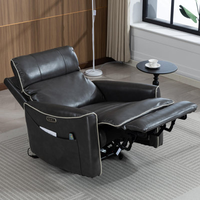 Fauteuil inclinable électrique oscillant mural de 35,4 po de largeur avec appui-tête électrique pour petits espaces ou véhicules récréatifs