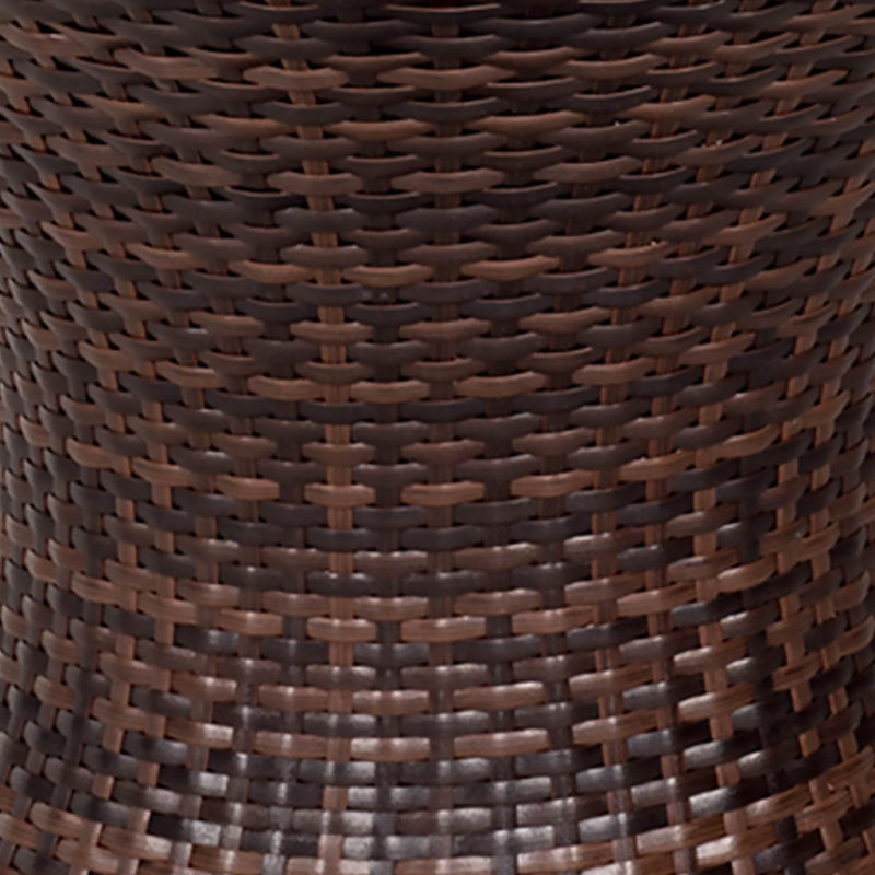 Aghilas Round Wicker/Rattan Outdoor Side Table, Brown