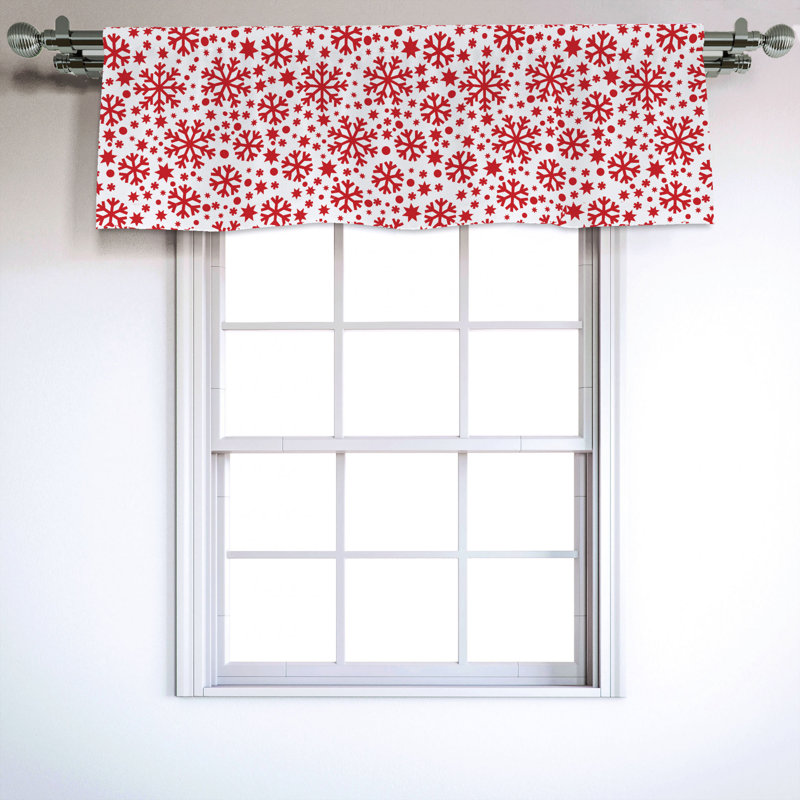 Sateen Abstract Ruffled Window Valance