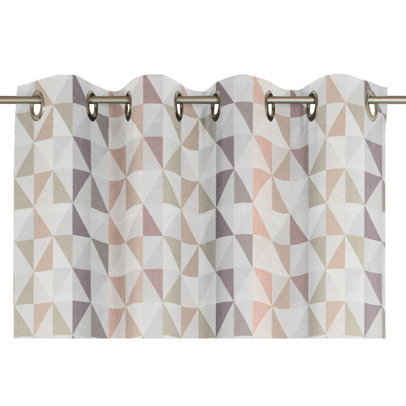Gareth Room Darkening Curtain Single Panel, 132cm Width x 175cm Drop, Pink/Purple/Beige