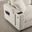 Canapé modulaire surdimensionné de 140 po avec repose-pieds et console de rangement mobiles, pochettes de rangement amovibles, porte-gobelet, siège large, chargeur USB, canapé en chenille à 6 places en U pour le salon-737743539
