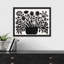 «Silhouette de plante botanique noir et blanc monochrome» sur papier-98266386-98266387
