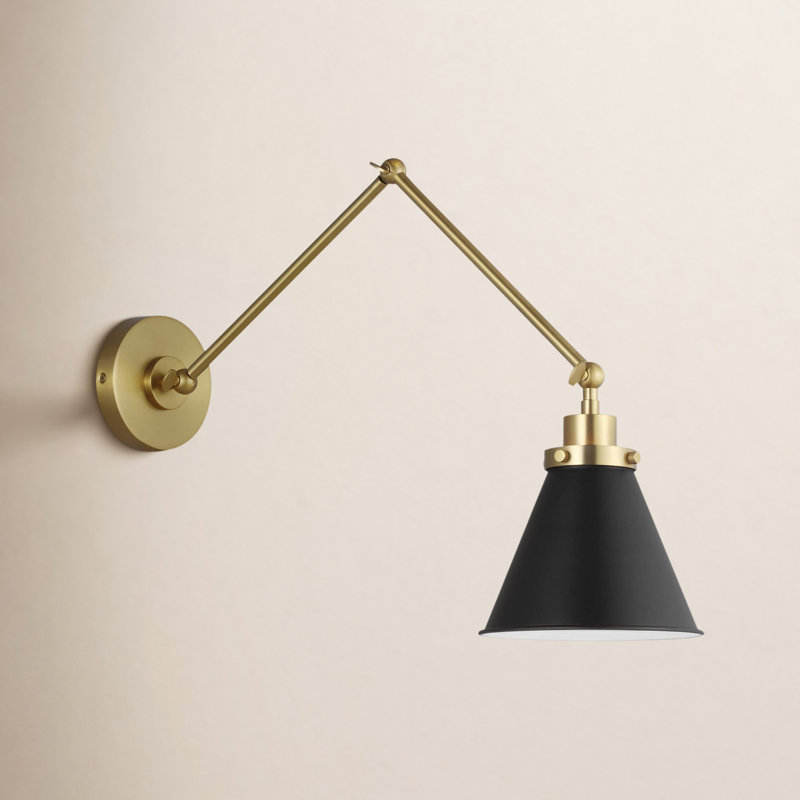 Wellfleet 1 - Light Swing Arm, Gold, Black
