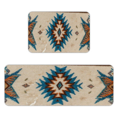Southwestern Navajo Geometric Kitchen Mats – Set of 2