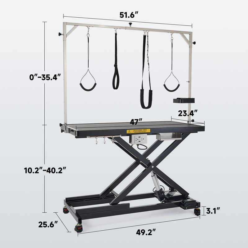 Table de toilettage électrique pour chien 47 po, Noir