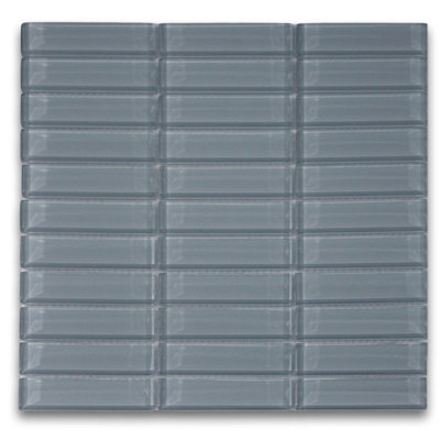 CNK Tile Ocean Glass 1" x 4" Subway Tile - Carton of 11 Sheets (11 Sq Ft)