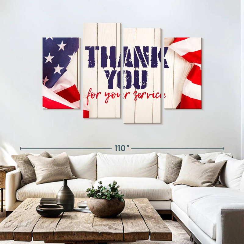 Lelend Thank You Servicemen, H 54 po x l 84 po