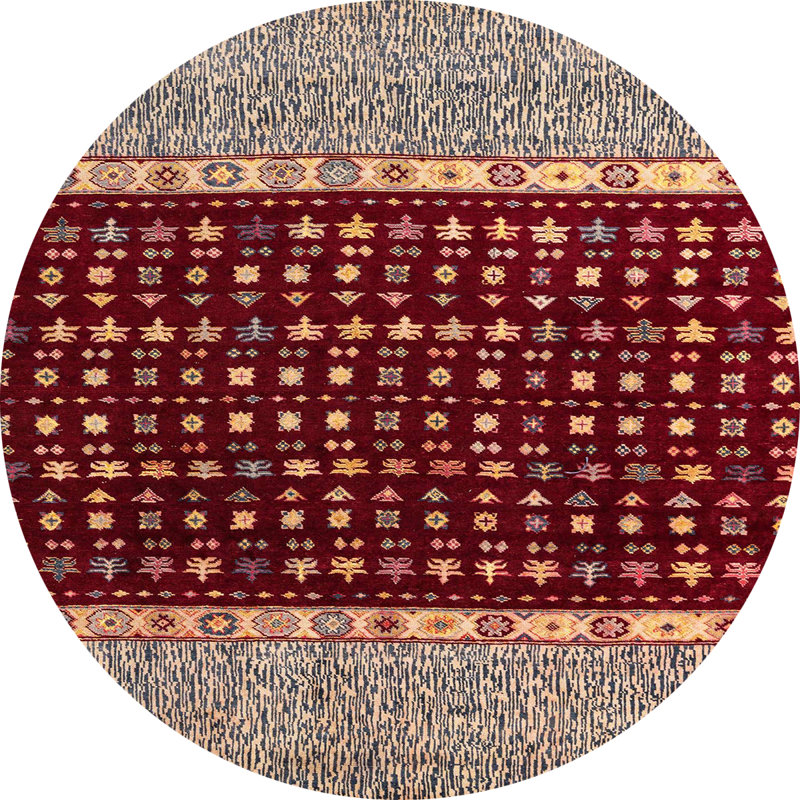 Tapis abstrait moderne 4975, Rond 5 pi