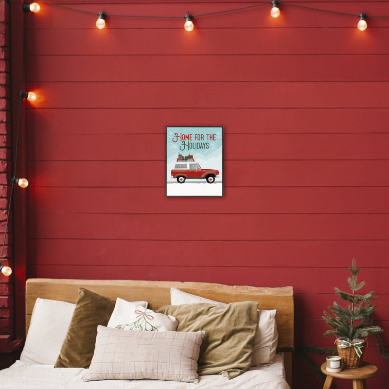 Rétro maison pour les vacances, estampe numérique, design par Jilly Jack Designs, H 14 po x l 11 po