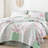 3-Pieces Floral Quilt Set, Vibrant Printed Quilt Bedding with 2 Pillowcases-116926241-116926244