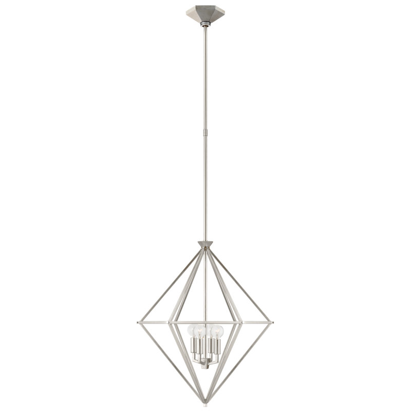 Afton 4 - Light Chandelier, Burnished Silver Leaf