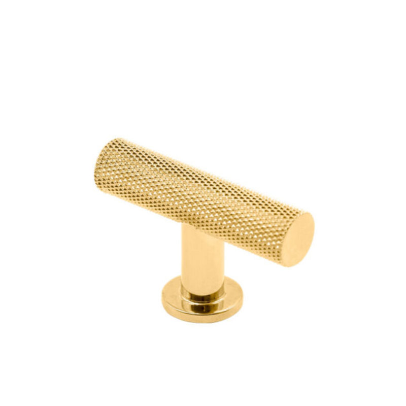 Modern Industrial Bar / Handle Pull, Unlacquered Polished Brass