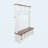 Farmhouse Hall Tree with 16 Cubbies, Storage Bench & 6 Hooks, White-1746677009