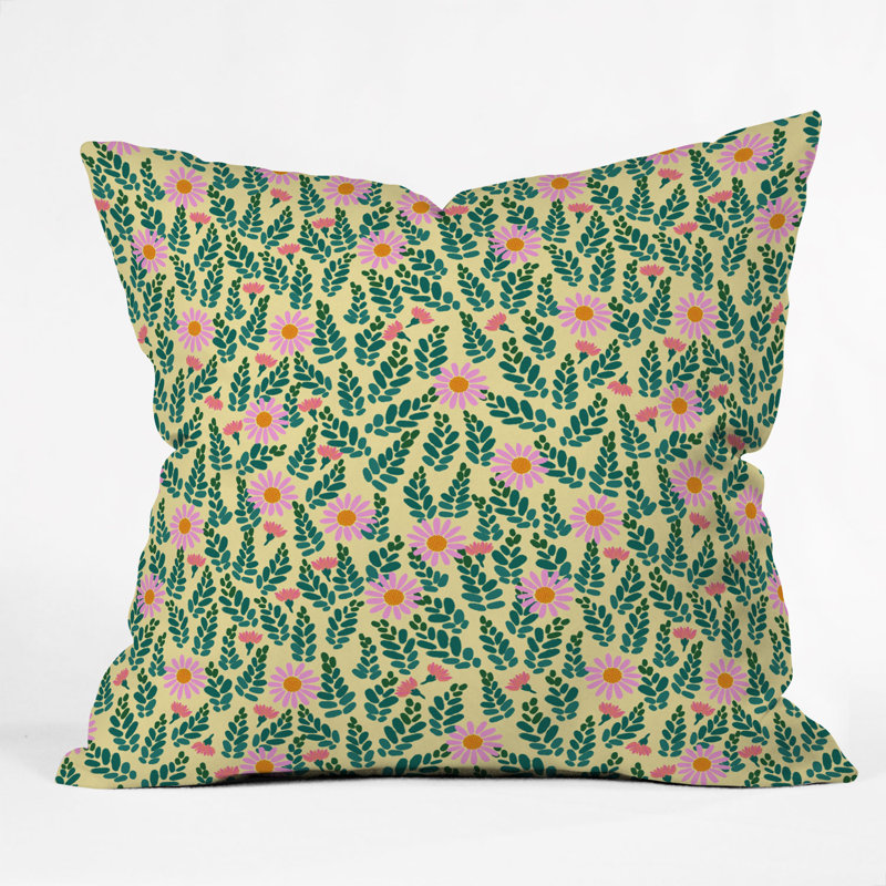  Wild Daisies Indoor/Outdoor Throw Pillow