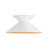 Transitional 1-Light Conical Metal Hourglass Flush Mount