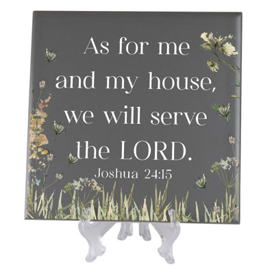Plaque décorative «As For Me And My House» Joshua 24:15