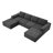 Modular U Shaped Sectional Sofa With Ottomans-1708195265