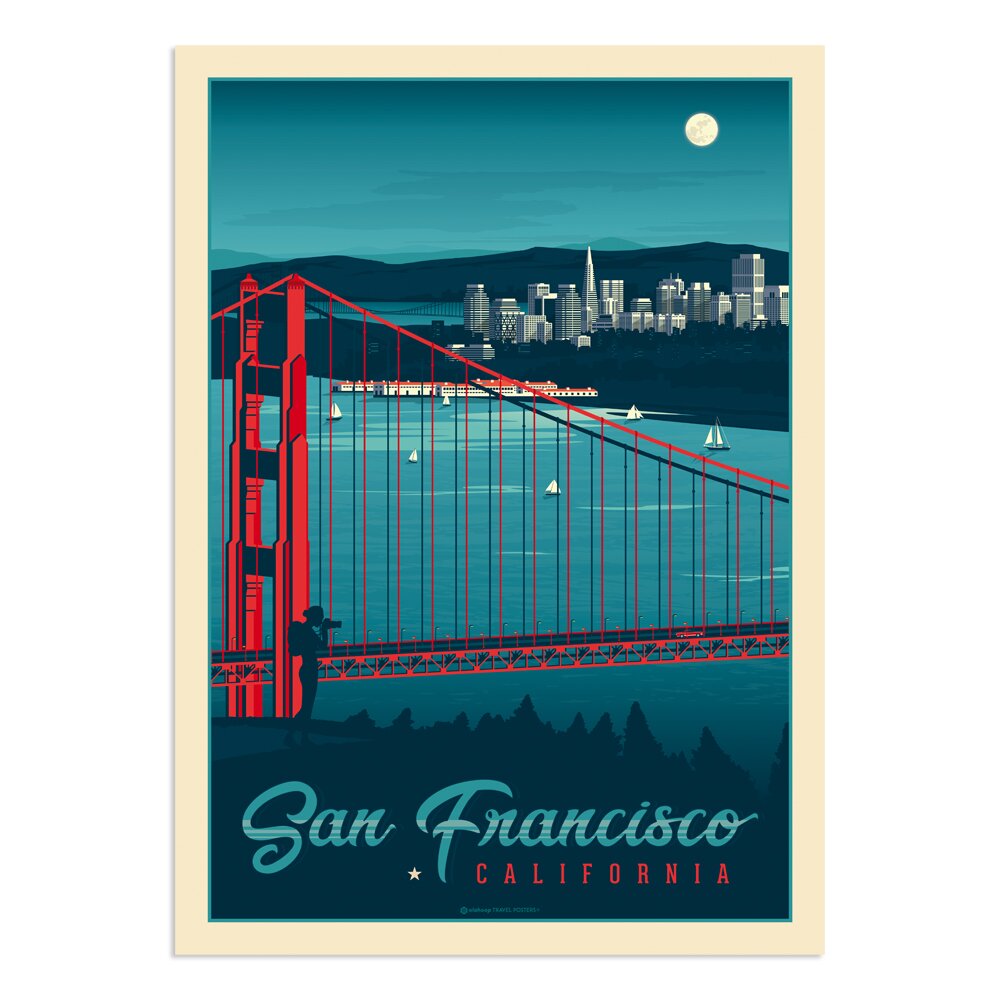 Poster San Francisco bei Nacht