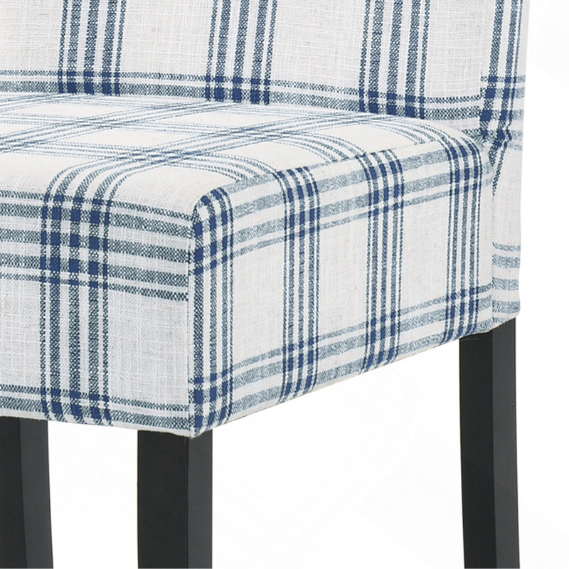Chaise de salle à manger, Bleu / Crème