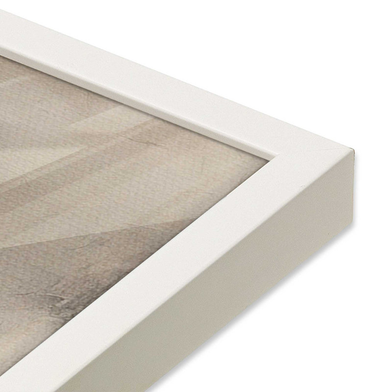 Chiaroscuro Blend II, Opaque White Single Picture Framed, 9" H x 11" W