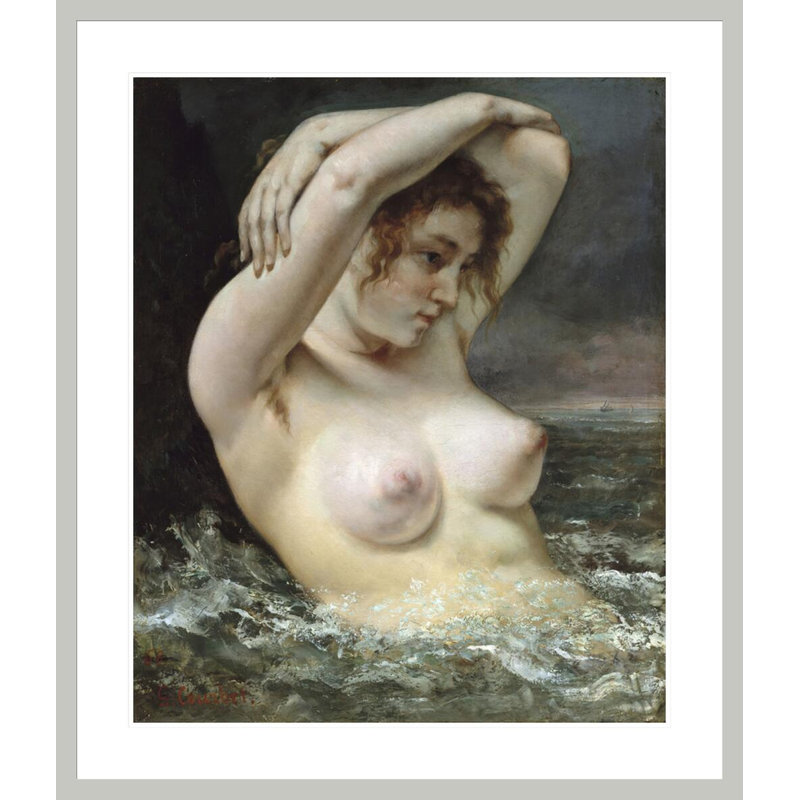 «The Woman in the Waves» par estampe numérique encadrée, 39 po H x 33,5 po L