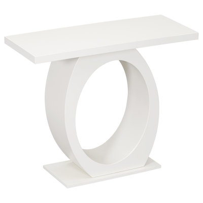 Mirod Stylish Modern Console Table with Egg-Shaped Base,Enhanced Stability and Durability,Sleek Design