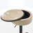 Adjustable Height Swivel Metal Pedestal Bar Stools with Footrest-2123459537