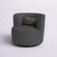 Fauteuil demi-tonneau en polyester 36,6 po Dreketi