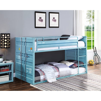 Lit superposé en métal avec revêtement et placard de rangement sans fond simple 41,52 po Profondeur