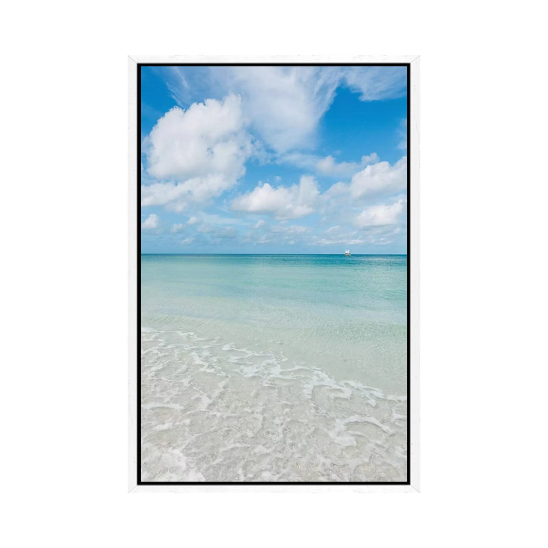 Florida Ocean View VII by Bethany Young - Print on Canvas, 101.6cm H x 66.04cm W x 3.81cm D, White Framed