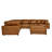 Faux Leather Fabric Modular Sectional