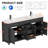 Manrique 72" Spacious Double Sink Bathroom Vanity With Integrated Sink Top, Faucet,Drain, Assembly Required-1001282938