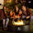 Kinzie Round Concrete Propane Smokeless Fire Pit Table-2121148285