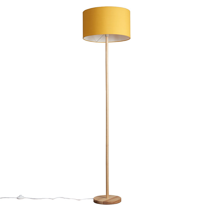 178 H cm Traditional Floor Lamp, No, Mustard