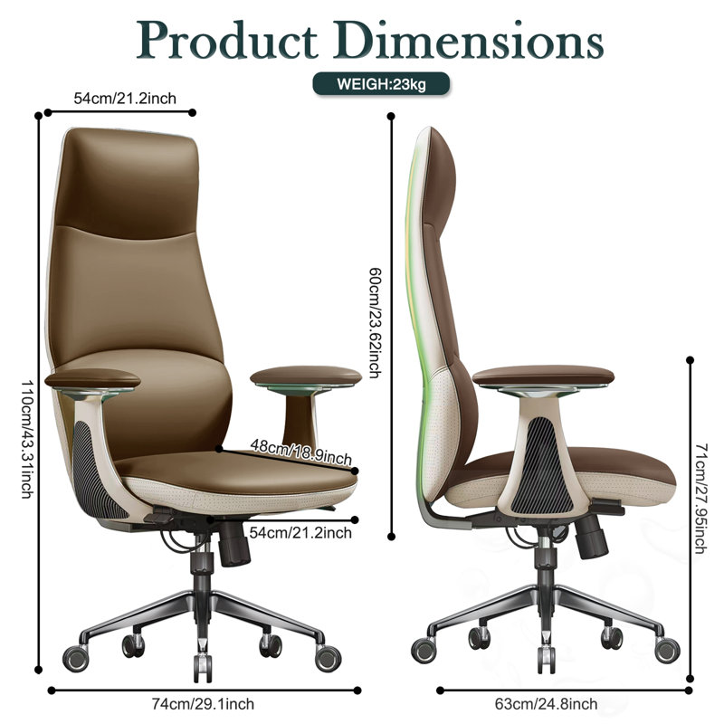 Chaise de bureau pivotante à 360 °