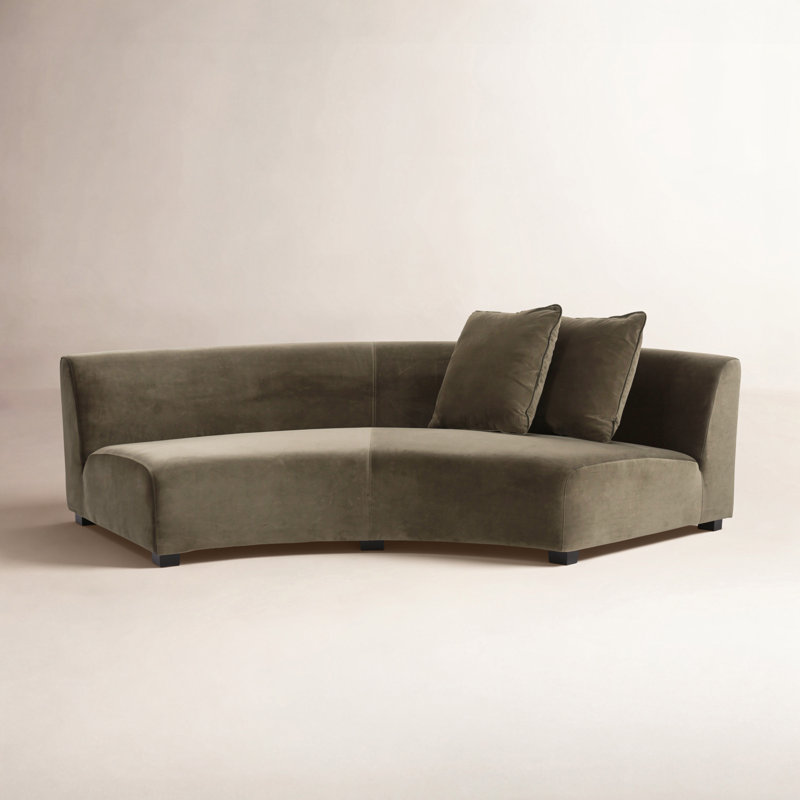 Liam Modular Sectional, Surrey Olive Velvet, 8