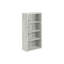 Bibliothèque grise en stratifié pour bureau et chambre à coucher, 5 niveaux avec stratifié moderne, chambre à coucher de style contemporain