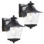 Lanterne murale d'extérieur à 1 ampoule noire Annais H 12,6 po