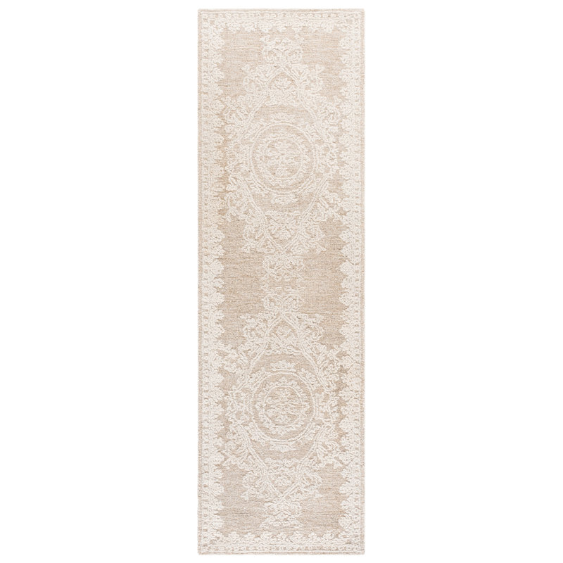 Abstract Hand Tufted Wool Oriental Rug, Runner 2'3" x 8'