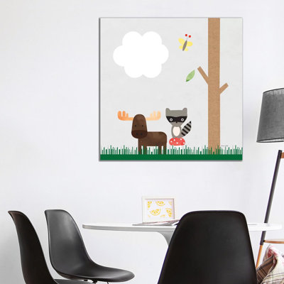 Woodland Animals I by Ann Kelle - Wrapped Canvas Print