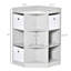 Armoire de coin pour enfants, organisateur de rangement pour jouets Cubby, bibliothèque avec trois paniers pour salle de jeux, chambre à coucher, salon-218503572