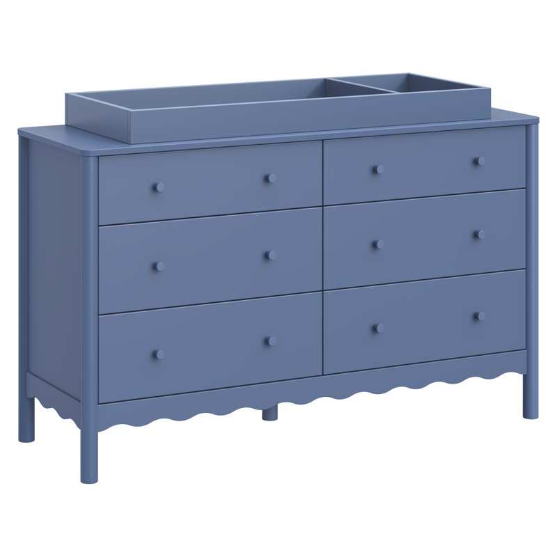 Swell 6-Drawer Assembled Dresser, Blue