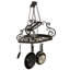 Neo Steel Handcrafted Oval Hanging Pot Rack