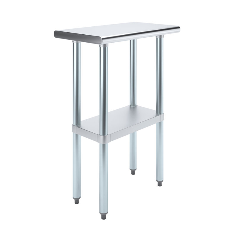 24" Stainless Steel Utility Work Table with Galvanized Shelf