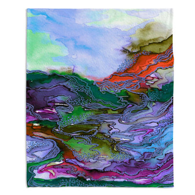 Couverture en sherpa bleu doux bohemia iii