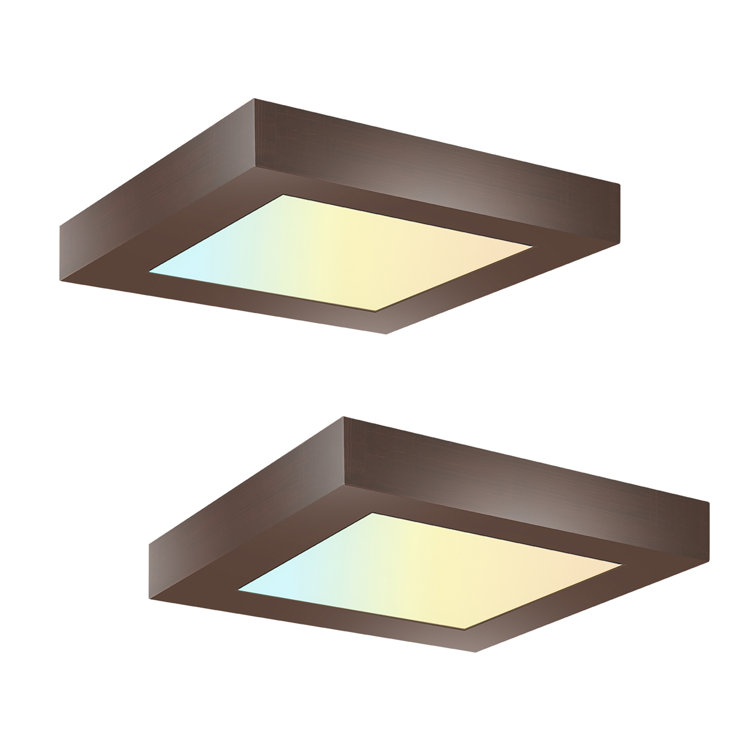 5.5 in. Square Color Selectable Integrated LED Flush Mount Downlight