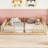 Double Twin Floor Bed With Fence, Guardrails-1601779734