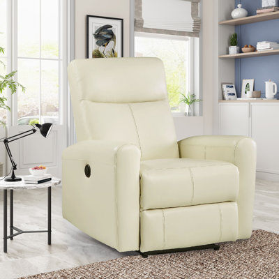 Fauteuil inclinable électrique en cuir fleur